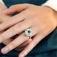 Ruif Jewelry New 18k White Gold 0.73ct Lad Grown Emerald Dual-use Ring High Fine Jewelry for Women Party Gift