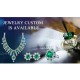 Ruif Jewelry Customized PT950 4.1ct Lab Grown Emerald Ring With DEF Lab Grown Diamond Band Jewelry for Women