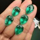 Ruif Jewelry Hand Made Hydrothermal Lab Grown Emerald Popular Pear Shape Loose Gemstone for Jewelry Design