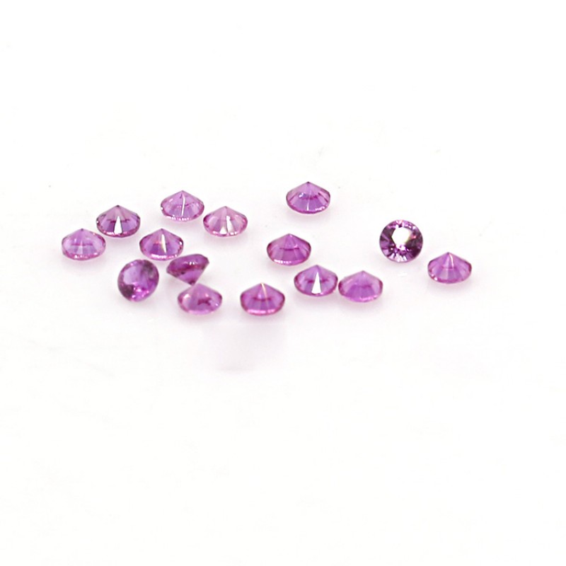 Ruif Jewelry High Quality Small Size Round 1.0mm-2.0mm Genuine Natural Pink Sapphire Loose Gemstone for Jewelry Making