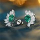 Ruif Jewelry New 18k White Gold 1.12ct Lad Grown Emerald Earrings High Fine Jewelry for Women Party Gift