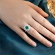 Ruif Jewelry New 18k White Gold 1.365ct Lad Grown Emerald Dual-use Ring High Fine Jewelry for Women Party Gift