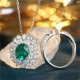 Ruif Jewelry New 18k White Gold 1.365ct Lad Grown Emerald Dual-use Ring High Fine Jewelry for Women Party Gift