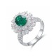 Ruif Jewelry New 18k White Gold 1.365ct Lad Grown Emerald Dual-use Ring High Fine Jewelry for Women Party Gift