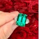 Ruif Jewelry Customized PT950 10.12ct Lab Grown Emerald Ring With DEF Lab Grown Diamond Band Jewelry for Women