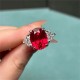 Ruif Jewelry Lucuxy Design 10.215ct Oval Shape Lab Ruby Ring 18K Gold Custom Jewelry