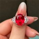 Ruif Jewelry Lucuxy Design 10.215ct Oval Shape Lab Ruby Ring 18K Gold Custom Jewelry