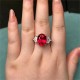 Ruif Jewelry Lucuxy Design 10.215ct Oval Shape Lab Ruby Ring 18K Gold Custom Jewelry