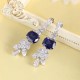 Ruif Jewelry New 18k White Gold 10.55ct Lad Grown Sapphire Earrings High Fine Jewelry for Women Party Gift