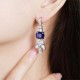 Ruif Jewelry New 18k White Gold 10.55ct Lad Grown Sapphire Earrings High Fine Jewelry for Women Party Gift