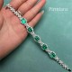 Ruif Jewelry Classic bracelet 14K white gold 10.71ct lab grown emerald and lab grown diamond bracelets Wrist accessory