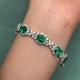 Ruif Jewelry Classic bracelet 14K white gold 10.71ct lab grown emerald and lab grown diamond bracelets Wrist accessory