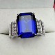 Ruif Jewelry Custom Design 18k White Gold Ring for Women 10ct Lab Grown Sapphire And D VVS Moissanite Jewelry