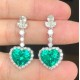 Ruif Jewelry Customized PT950 12.38ct Lab Grown Emerald Earring With DEF Lab Grown Diamond Jewelry for Women