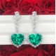 Ruif Jewelry Customized PT950 12.38ct Lab Grown Emerald Earring With DEF Lab Grown Diamond Jewelry for Women