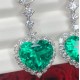 Ruif Jewelry Customized PT950 12.38ct Lab Grown Emerald Earring With DEF Lab Grown Diamond Jewelry for Women