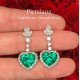 Ruif Jewelry Customized PT950 12.38ct Lab Grown Emerald Earring With DEF Lab Grown Diamond Jewelry for Women