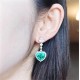 Ruif Jewelry Customized PT950 12.38ct Lab Grown Emerald Earring With DEF Lab Grown Diamond Jewelry for Women