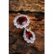 Ruif Jewelry 18K White Gold 21.52ct Lab Ruby Brooch Red Color Cubic Zircon Brooch Fashion Jewelry