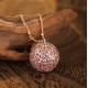 Ruif Jewelry Classic Design 18K Rose Gold Natural Colored Stone Pendant Necklace Gemstone Jewelry