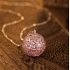 Ruif Jewelry Classic Design 18K Rose Gold Natural Colored Stone Pendant Necklace Gemstone Jewelry