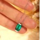 Ruif Jewelry Classic Design 18K White Gold 1.51ct Lab Grown Emerald Pendant Necklace Gemstone Jewelry