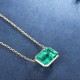 Ruif Jewelry Classic Design 18K Yellow Gold 2.37ct Lab Grown Emerald Pendant Necklace Gemstone Jewelry