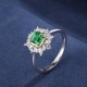 Ruif Jewelry Classic Design 18K White Gold 0.45ct Lab Grown Emerald Ring Gemstone Jewelry