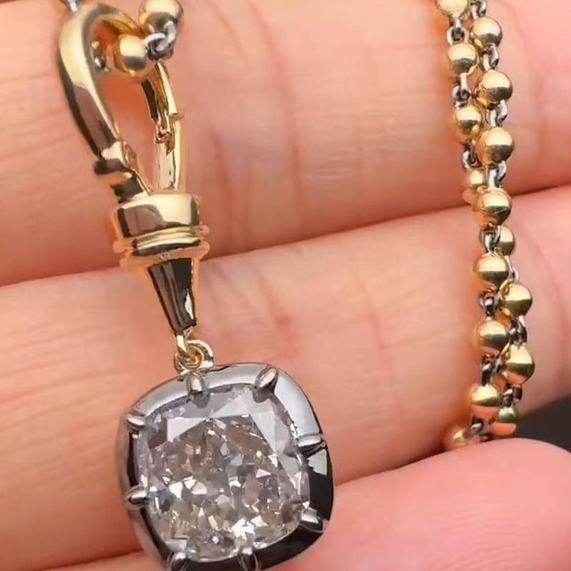 Ruif Jewelry Customized 18k Yellow Gold 2.51ct Lab Grown Diamond Pendant for Women Party Gift