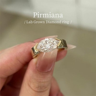 Ruif Jewelry 2.7ct CVD Diamond Ring 14k Yellow Gold Ring Jewelry for Party Gift