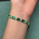 Ruif Jewelry Classic bracelet 18K white gold 20.30ct lab grown emerald and lab grown diamond bracelets Wrist accessory