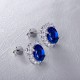 Ruif Jewelry New Arrival 2.2ct Lab Grown Emerald Earring Studs S925 Silver Jewelry Earrings for Women