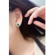 Ruif Jewelry New Arrival 2.2ct Lab Grown Emerald Earring Studs S925 Silver Jewelry Earrings for Women