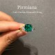 Ruif Jewelry Customized PT950 3.24ct Lab Grown Emerald Ring With DEF Lab Grown Diamond Band Jewelry for Women