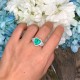 Ruif Jewelry Customized PT950 3.56ct Lab Grown Emerald Ring With DEF Lab Grown Diamond Band Jewelry for Women