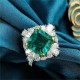 Ruif Jewelry New 18k White Gold 4.09ct Lad Grown Emerald Ring High Fine Jewelry for Women Party Gift