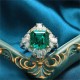 Ruif Jewelry New 18k White Gold 4.09ct Lad Grown Emerald Ring High Fine Jewelry for Women Party Gift