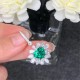 Ruif Jewelry Customized PT950 5.48ct Lab Grown Emerald Earring With DEF Lab Grown Diamond Jewelry for Women