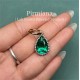 Ruif Jewelry Customized 18k Yellow Gold 5.34ct Lab Grown Emerald Pendant for Women Party Gift