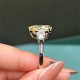 Ruif Jewelry Custom Design 18k 6.0 Carat Yellow Moissanite Diamond Engagement/Wedding Ring