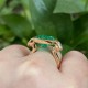 Ruif Jewelry Luxury Design 6.11ct Lab Grown Emerald Ring 18K White Gold Side DEF Lab Grown Diamond Custom Jewelry