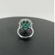 Ruif Jewelry Customized PT950 6.24ct Lab Grown Emerald Ring With DEF Lab Grown Diamond Band Jewelry for Women