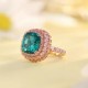 Ruif Jewelry New18k Yellow Gold 6.52ct Lad Grown Emerald Ring High Fine Jewelry for Women Party Gift