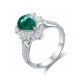 Ruif Jewelry New 18k White Gold 1.475ct Lad Grown Emerald Dual-use Ring High Fine Jewelry for Women Party Gift