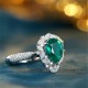 Ruif Jewelry New 18k White Gold 1.475ct Lad Grown Emerald Dual-use Ring High Fine Jewelry for Women Party Gift