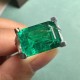 Ruif Jewelry Custom Design 18k White Gold Ring for Women 7.3ct Lab Grown Emerald And DEF VVS Lab Grown Diamond Jewelry