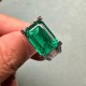 Ruif Jewelry Custom Design 18k White Gold Ring for Women 7.3ct Lab Grown Emerald And DEF VVS Lab Grown Diamond Jewelry