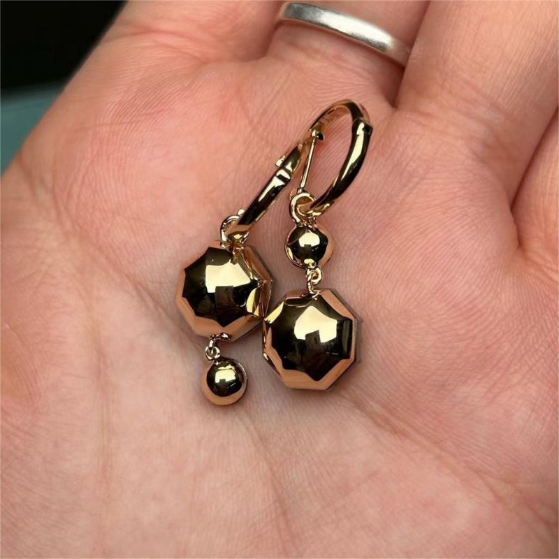 Ruif Jewelry New Fashion 18k Gold 7.34ct Main Stone Lab Grown Sapphire Earrings Jewelry for Women Party Gifts