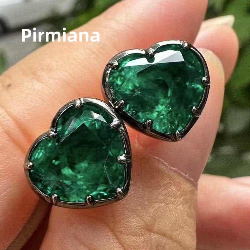 Ruif Jewelry Customized 14k yellow Gold 8ct Lab Grown Emerald Earrings for Women Party Gift