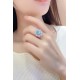 Ruif Jewelry Classic Design S925 Silver 3.175ct Lab Paraiba Ring Wedding Bands Gems Jewelry